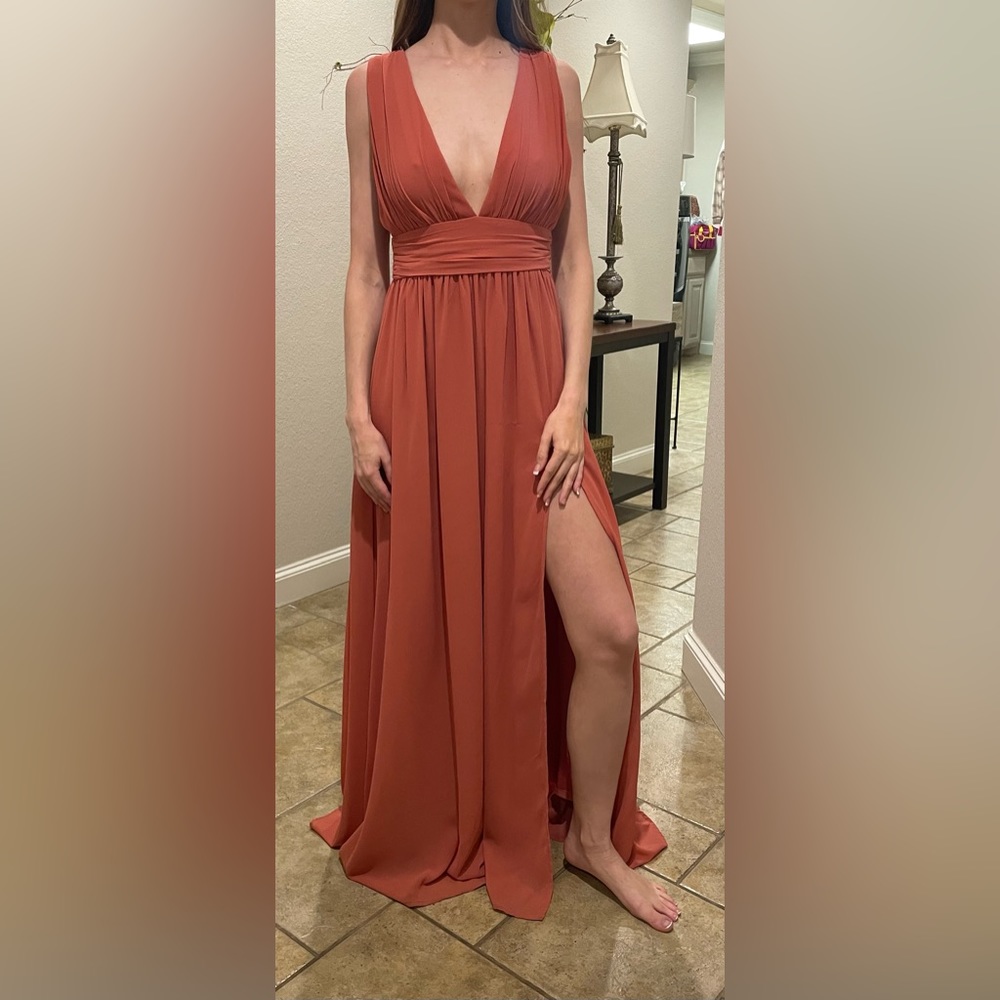 Coral Bridesmade dress